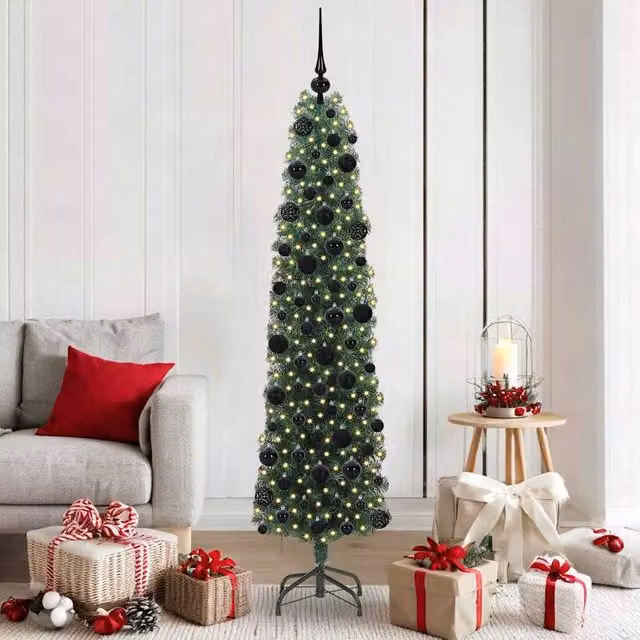Berkfield Home Artificial Christmas Tree with 300 LEDs, Green, Height: 180 cm