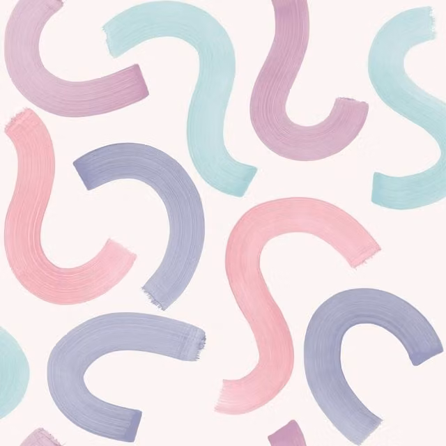 Holden Décor Curly Confetti Textured Abstract Wallpaper in Light Pink and Multicolour – 1