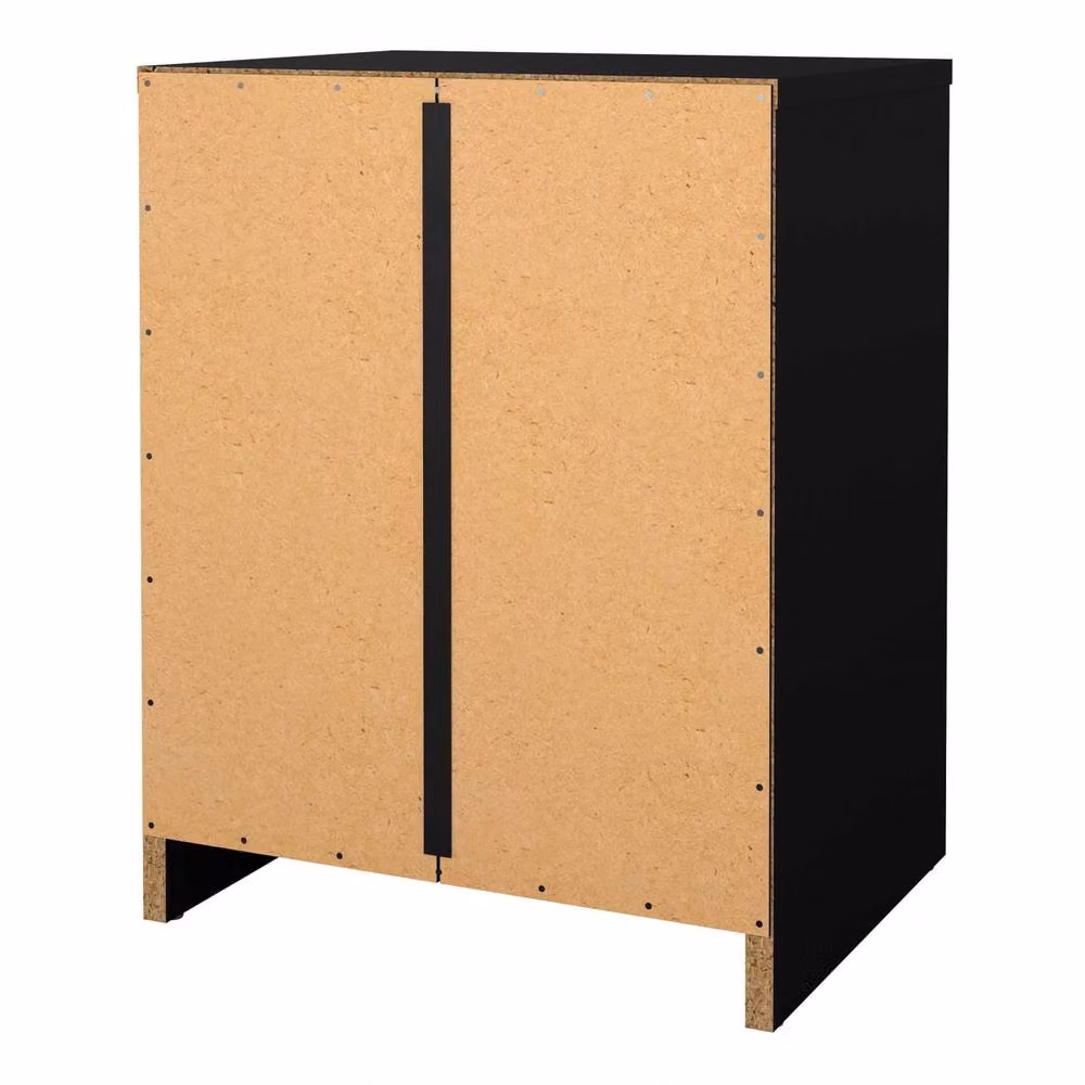 Wyld Haus Tainan Black Bedside Table with 1 Drawer and 1 Shelf, W/D/H: 30.1 x 37.9 x 48.4 cm – 6