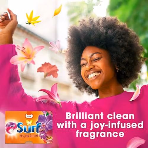 Surf 3 in 1 Passion Bloom Laundry Washing Detergent Capsules, 153 Washes (3 x 51 Capsules), Orange and Multicolour – 4