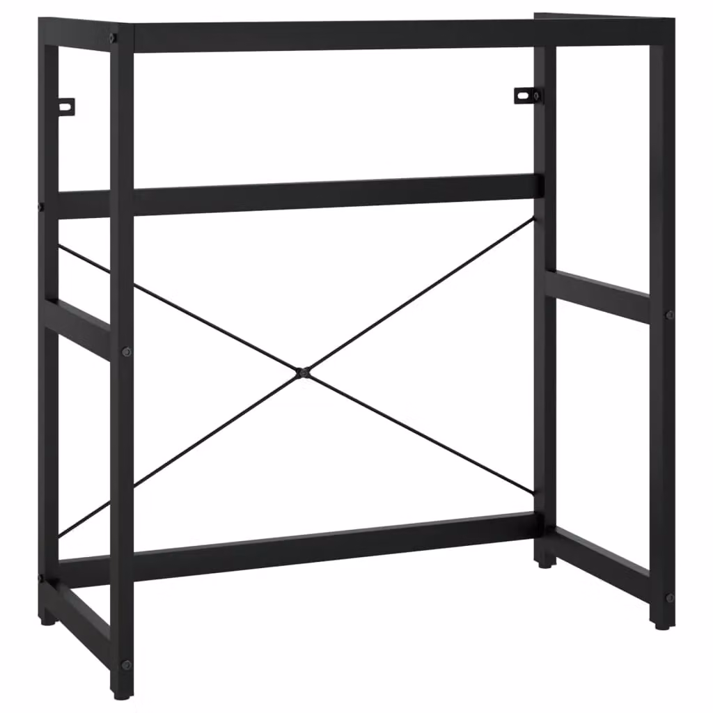 Berkfield Home Industrial Black Metal Bathroom Washbasin Frame, W: 79 cm, D: 38 cm, H: 83 cm – 2