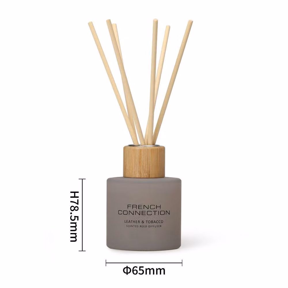 French Connection Leather & Tobacco Grey Glass Reed Diffuser 100ml – 2