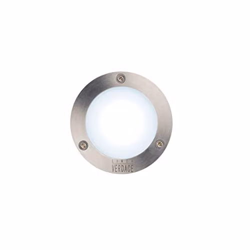 Netlighting Linea Verdace Round Recessed LED Outdoor Floor and Decking Light in Grey Aluminium IP67