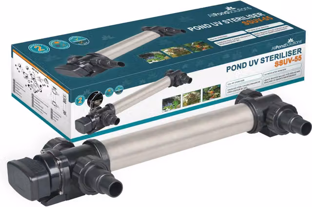 AllPondSolutions 55W Stainless Steel Pond UV Steriliser SSUV-55 in Silver