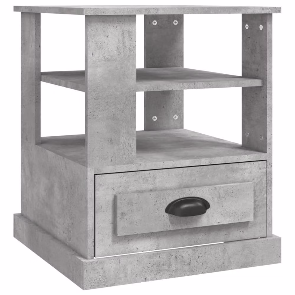 Berkfield Home Side Table in Grey Concrete Effect, W/D/H: 50 x 50 x 60 cm – 2