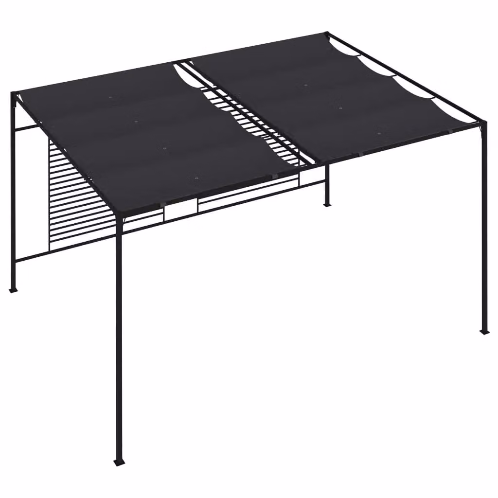 Berkfield Home Gazebo with Retractable Roof in Anthracite and Black, W/D/H: 400 x 300 x 230 cm – 2