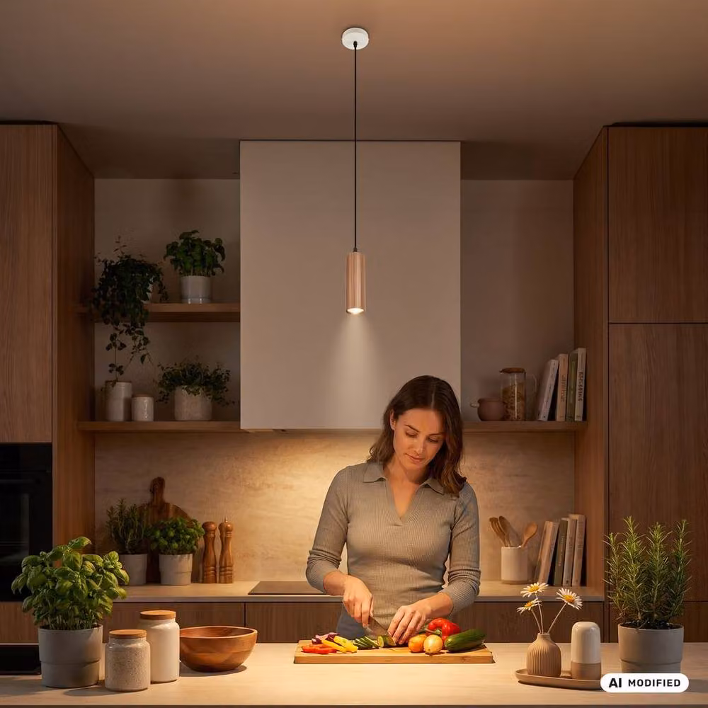 Briloner Coffee Height Adjustable GU10 Pendant Light in Brown – 4