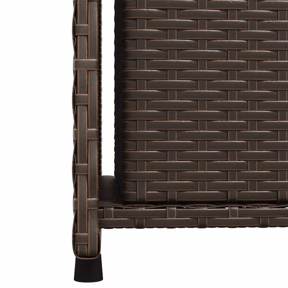 Berkfield Home Brown Poly Rattan Garden Storage Cabinet with Internal Shelves and Drawers W/D/H: 50 x 55 x 115 cm – 3