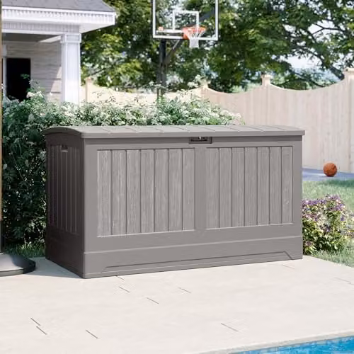 Rowlinsons Montana 757L Storage Box in Stone Grey, W146 x D80 x H83 cm – 2