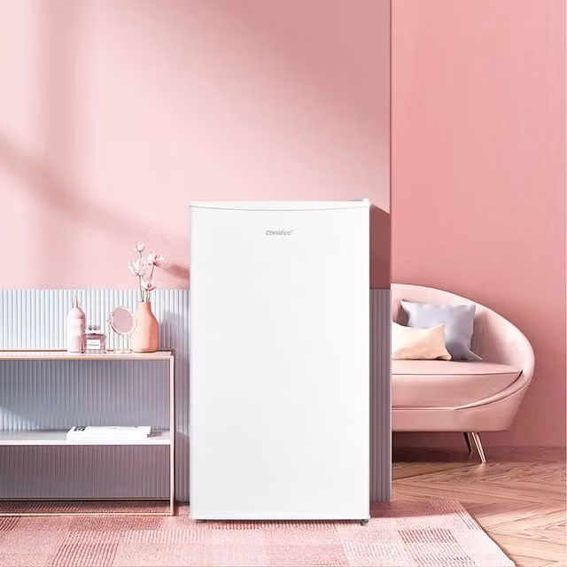 Livingandhome 93L Under Counter Compressor Fridge with Cooler Box in White