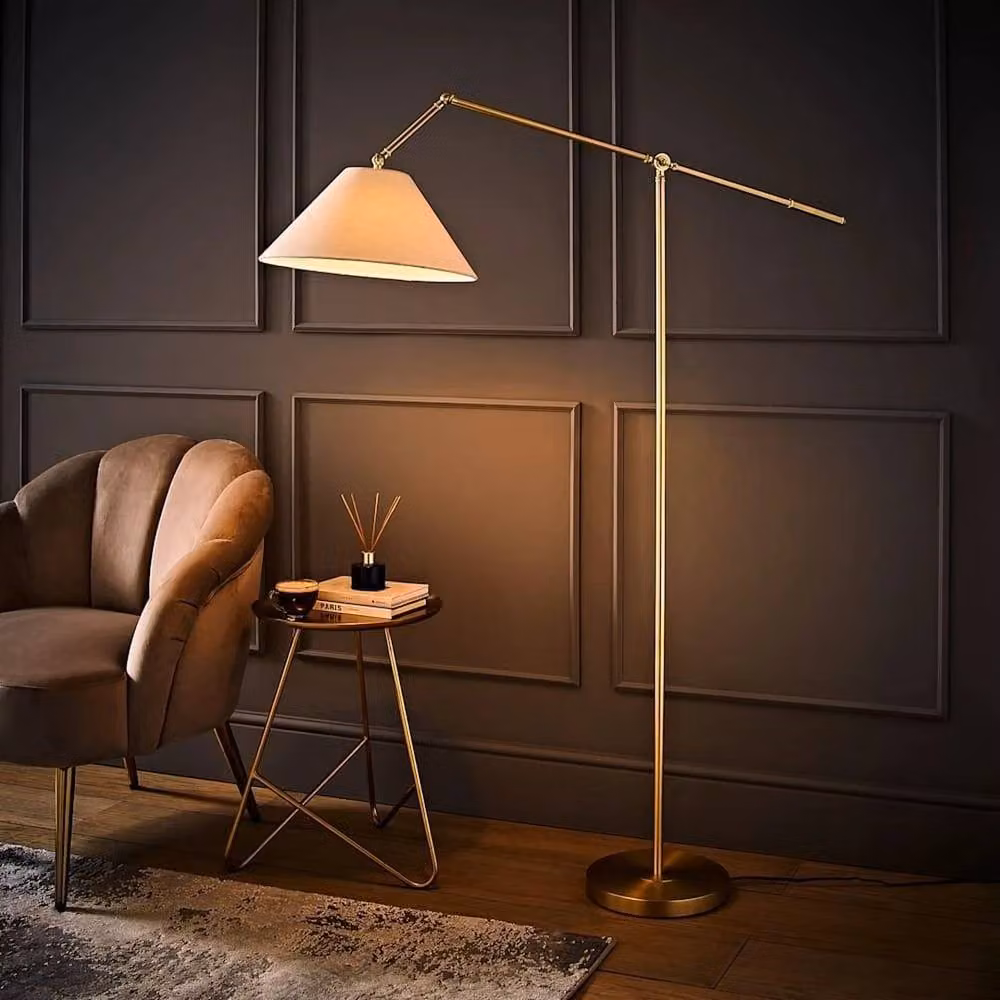 SPETLEK Adjustable Modern Gold Floor Lamp with LED Bulb – 2