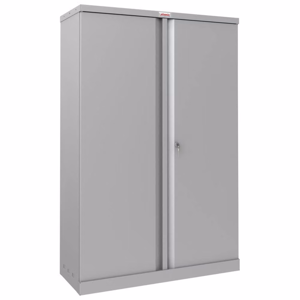 Phoenix Safe Company Steel Storage Cupboard in Grey with Key Lock, SCL1491GGK, H 140 cm x W 100 cm x D 100 cm – 2