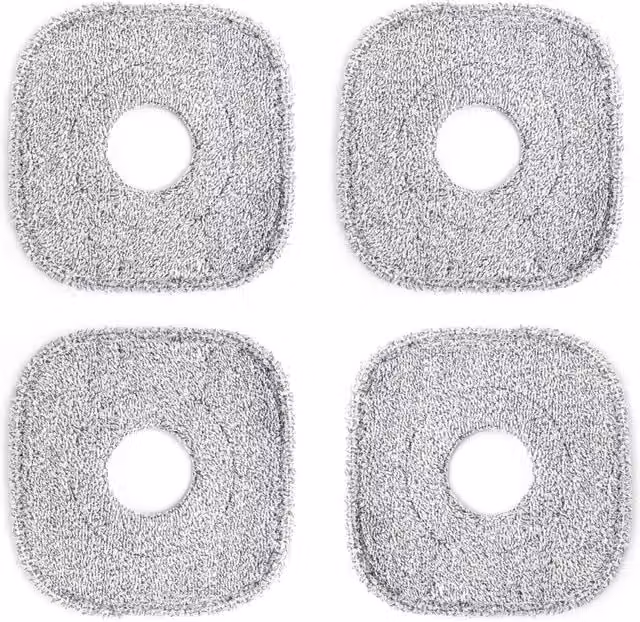 FLAVORA 4 Pack of Grey Self-Cleaning Mop Heads, 0.6m2 Each