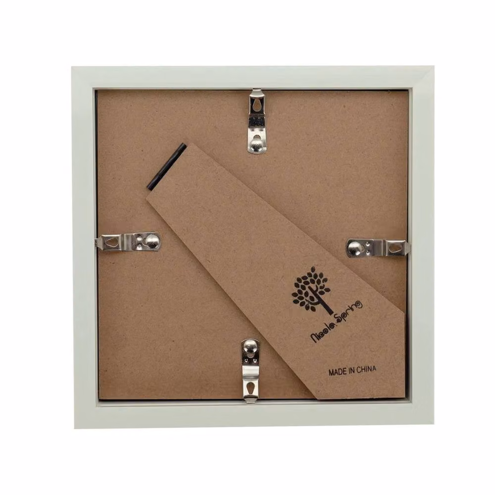 NESTLUNE Pack of 2 White 3D Box Photo Frames with 4 x 4 inch Mounts, W/D/H: 15 x 15 x 100 cm – 2