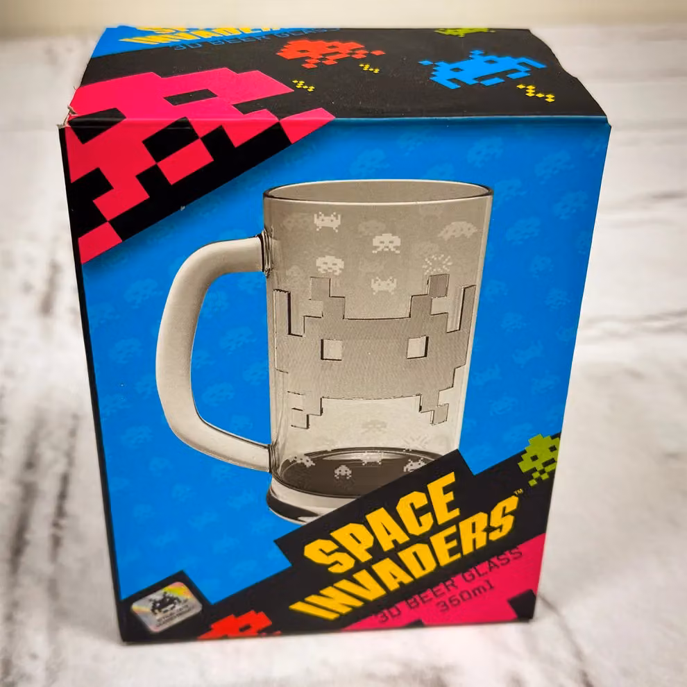 Mad Monkey Space Invaders Beer Glass, 350ml, Clear – 4