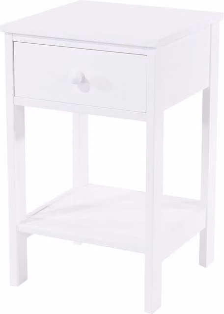 Core Products Ltd Shaker 1 Drawer Petite Bedside Cabinet in White
