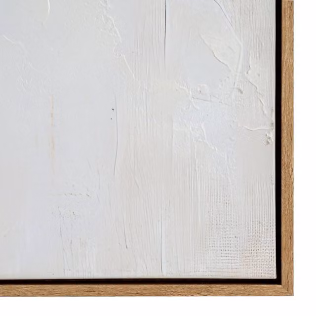 KDMK Ashenra Abstract Hand Painted Canvas Wall Art in Brown and White