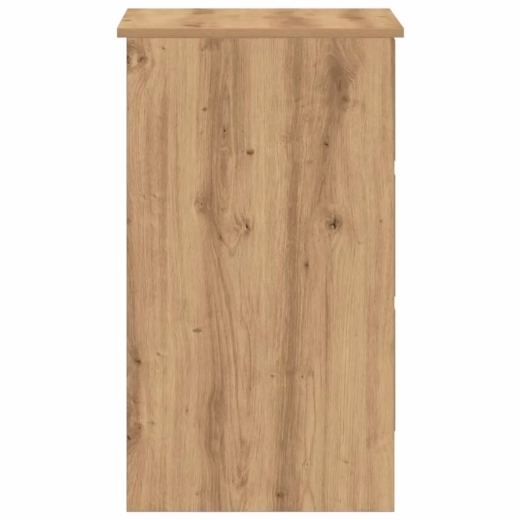 Berkfield Artisan Oak Writing Desk in Brown, W/D/H: 90 x 45 x 76 cm – 4