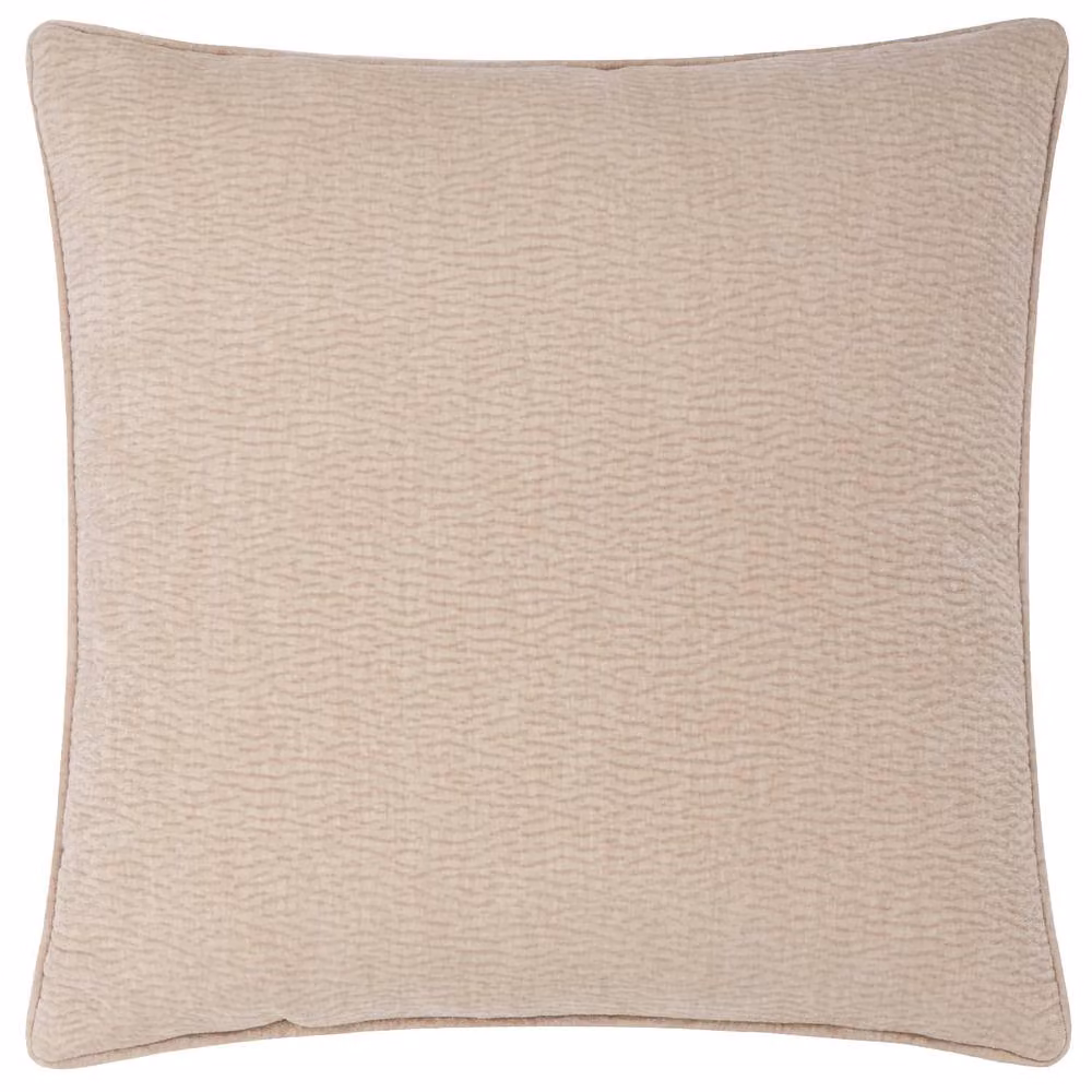 Yard Heath Washed Velvet Textured Square Cushion in Beige, W/D/H: 50 x 50 x 50 cm – 2