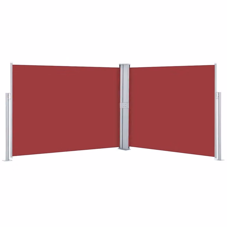 Berkfield Home Red Retractable Polyester Roller Side Awning W/D/H: 140 x 1000 x 140 cm