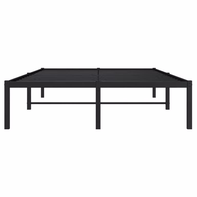 Berkfield Home Metal Small Double Bed Frame in Black, W/D/H: 120 x 190 cm