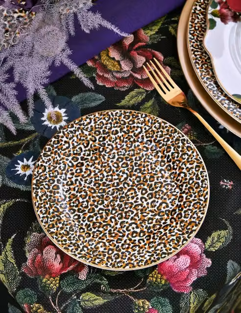 Spode Creatures of Curiosity Bone China Side Plate Set of 4 in Gold and Multicolour