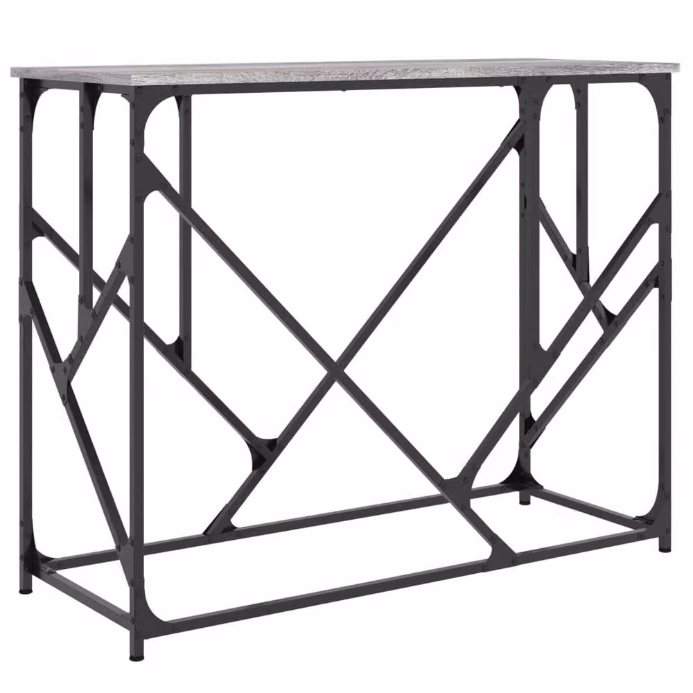 Berkfield Home Decorative Console Table in Grey Sonoma, W/D/H: 100 x 40 x 80 cm – 3
