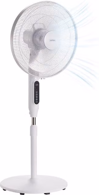 VonHaus White Pedestal Cooling Fan with Remote Control, Oscillation and Timer