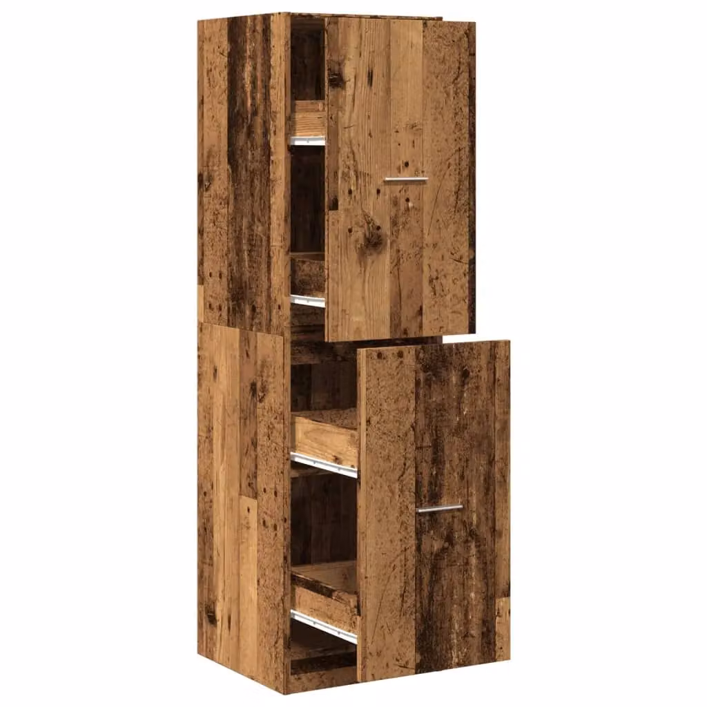 Berkfield Home Apothecary Cabinet in Old Wood Brown, W: 40 cm, D: 41 cm, H: 144.5 cm – 2