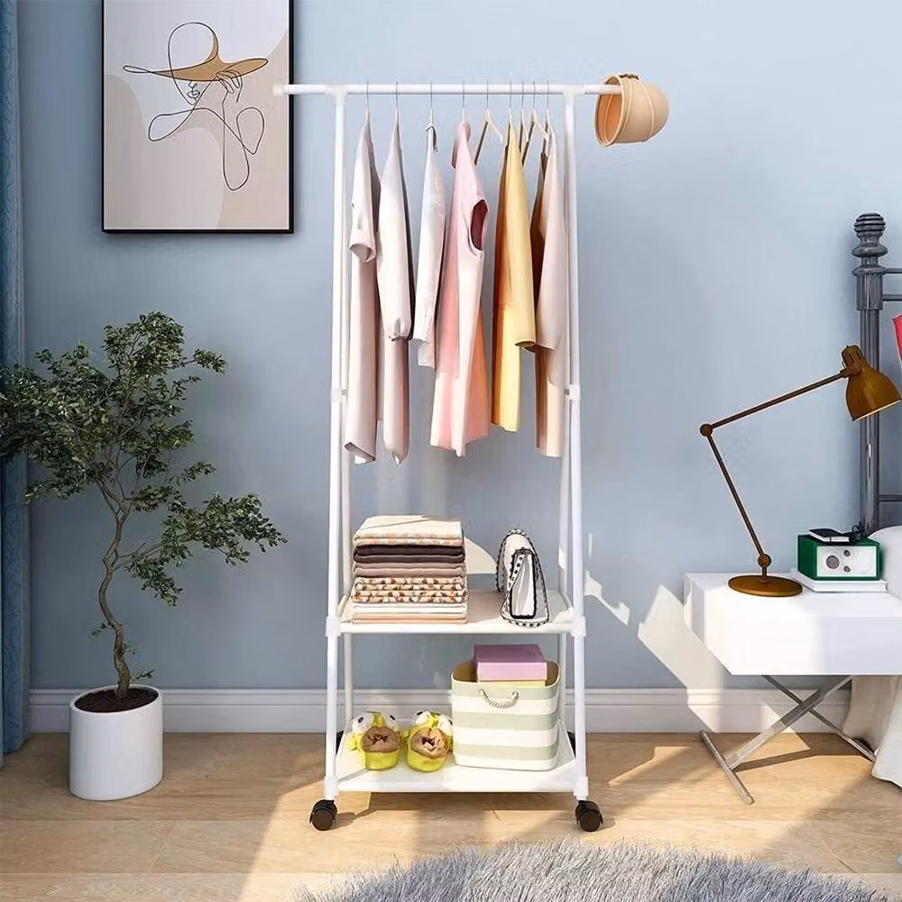 Kelvenix Heavy Duty Metal Clothes Rail in Matt White – 3
