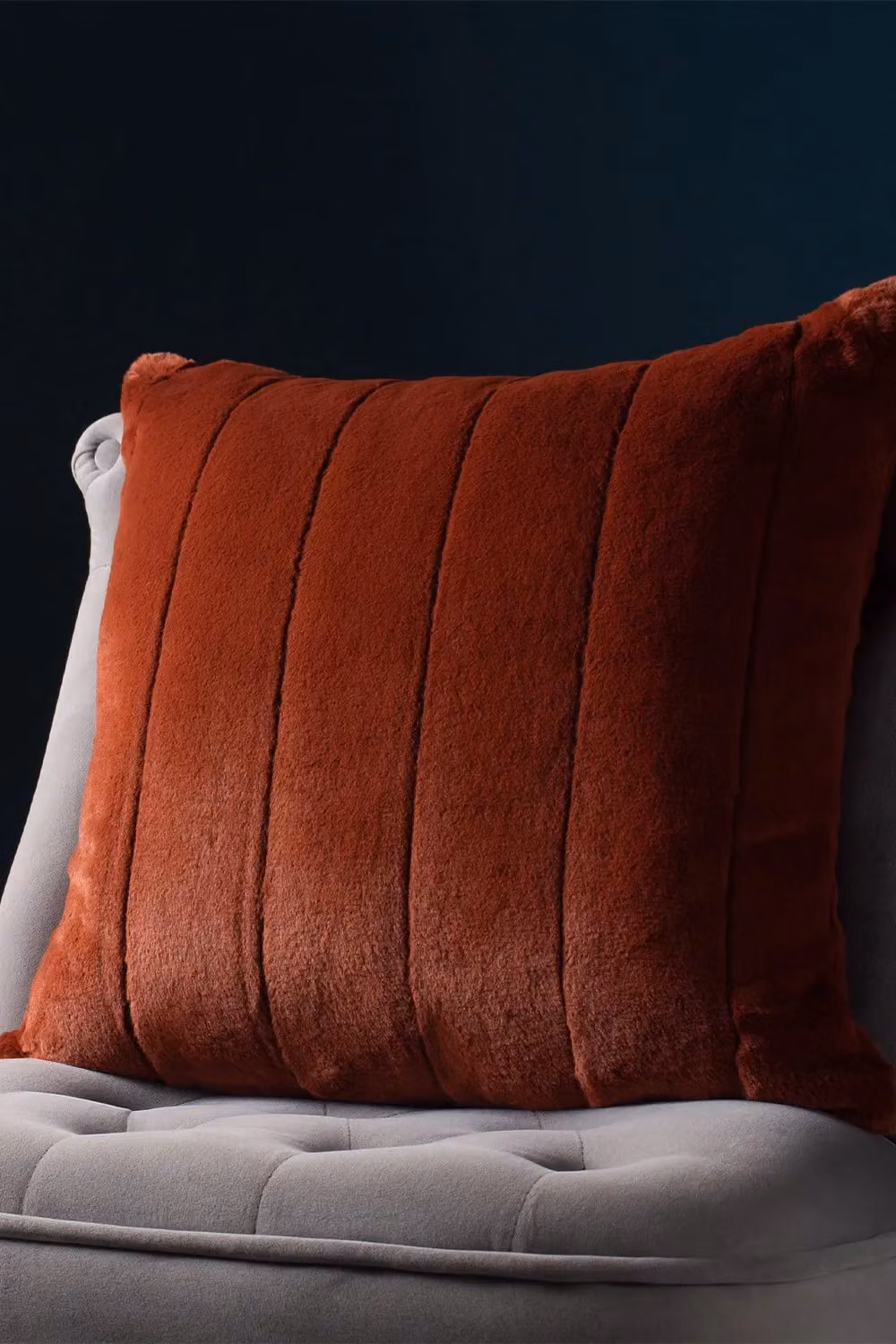 Paoletti Empress Velvet Decorative Cushion, Orange, W/D/H: 45 x 45 x 45 cm – 4