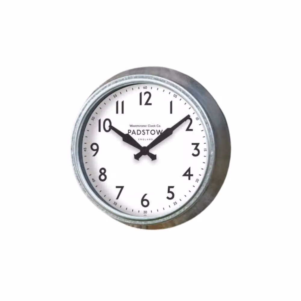 Marco Paul Padstow Round Analog Wall Clock in Silver, Diameter: 38.1 cm – 2