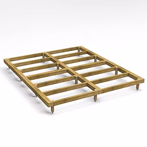 Power Premium Wooden Shed Base in Natural Brown with 90 x 50 mm Pressure Treated Tanalised Timber Bearers