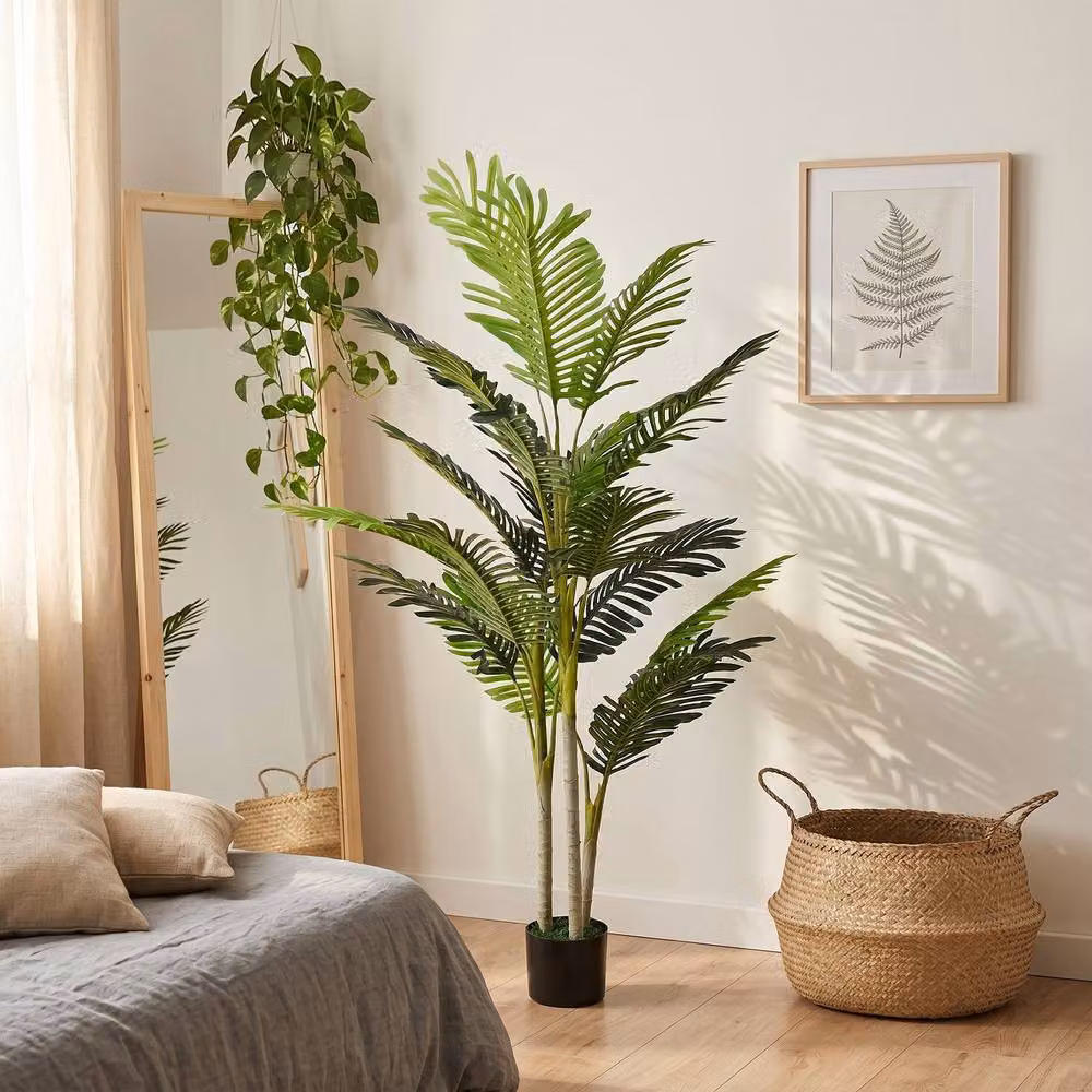STILVORA Artificial Green Tree in Black Pot, Height: 150 cm – 2