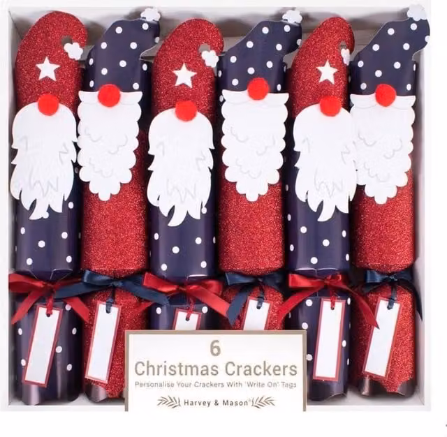 KDMD 6 Pack Multicolor Geometric Paper Gonk Christmas Crackers, Length: 30.48 cm