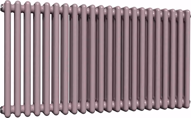 Lux Heat Horizontal 3 Column Radiator in Lavender Mist, W: 60 cm, H: 101 cm