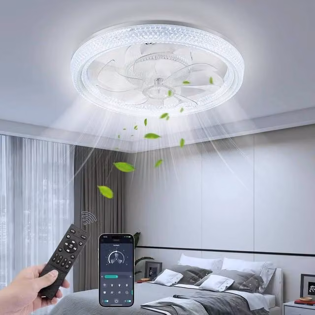 Kelvenix 6 Speed Large LED Ceiling Fan with Remote Control, White – 1