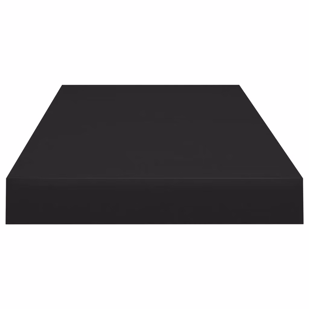 Berkfield Home Black Floating Wall Shelf, W: 60 cm, D: 23.5 cm, H: 3.8 cm – 3