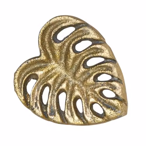 Melody Maison Gold Brass Monstera Leaf Drawer Knob, W: 5.2 cm, H: 6 cm – 2