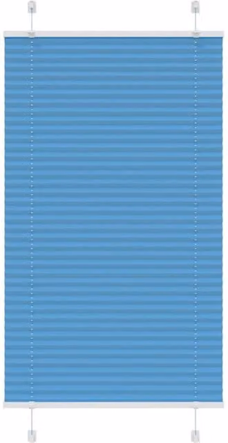 Berkfield Home Single Pleat Corded Blind in Blue, Polyester, W: 70 cm, H: 150 cm