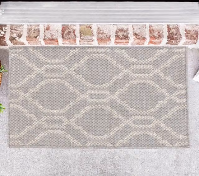 Desire Rugs Modern Silver Rectangular Kilim Rug, W: 50 cm, D: 80 cm