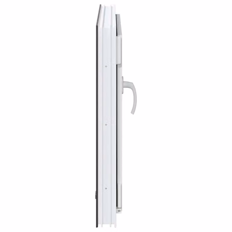 Berkfield Home RISOR Anthracite Plastic Basement Window, Tilt and Turn, DIN Left, W: 50 cm, H: 50 cm