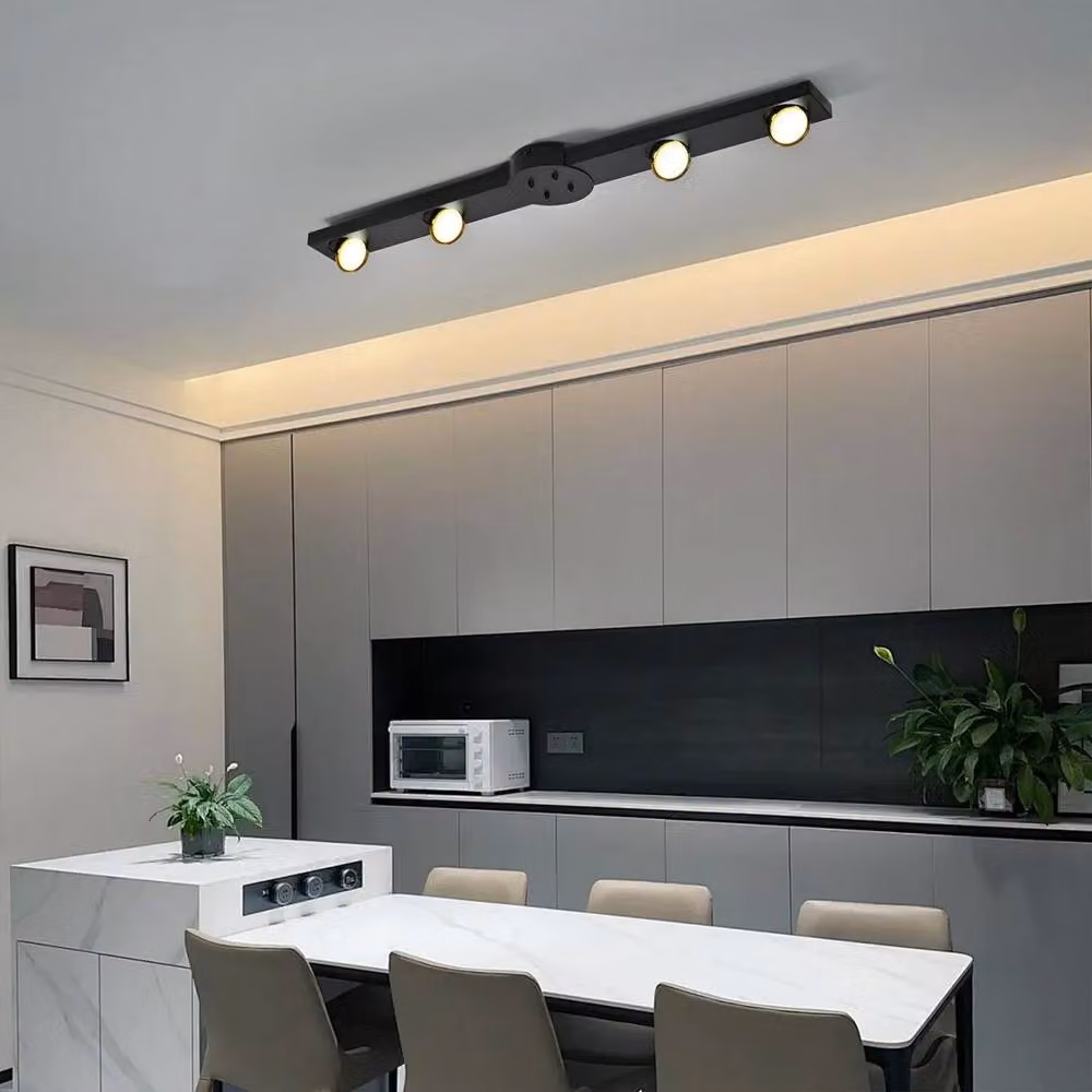NIVOR 24W Dimmable LED Ceiling Lamp with Remote Control in Black and Gold/Brass – 5