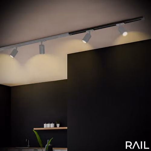 Briloner Black Metal LED Rail System Track Set with Power Supply, Length: 75 cm – 2