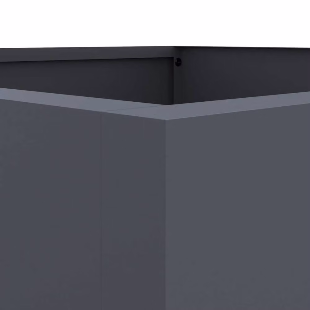 Berkfield Home Steel Planter Tub in Anthracite, W/D/H: 42 x 38 x 75 cm – 3