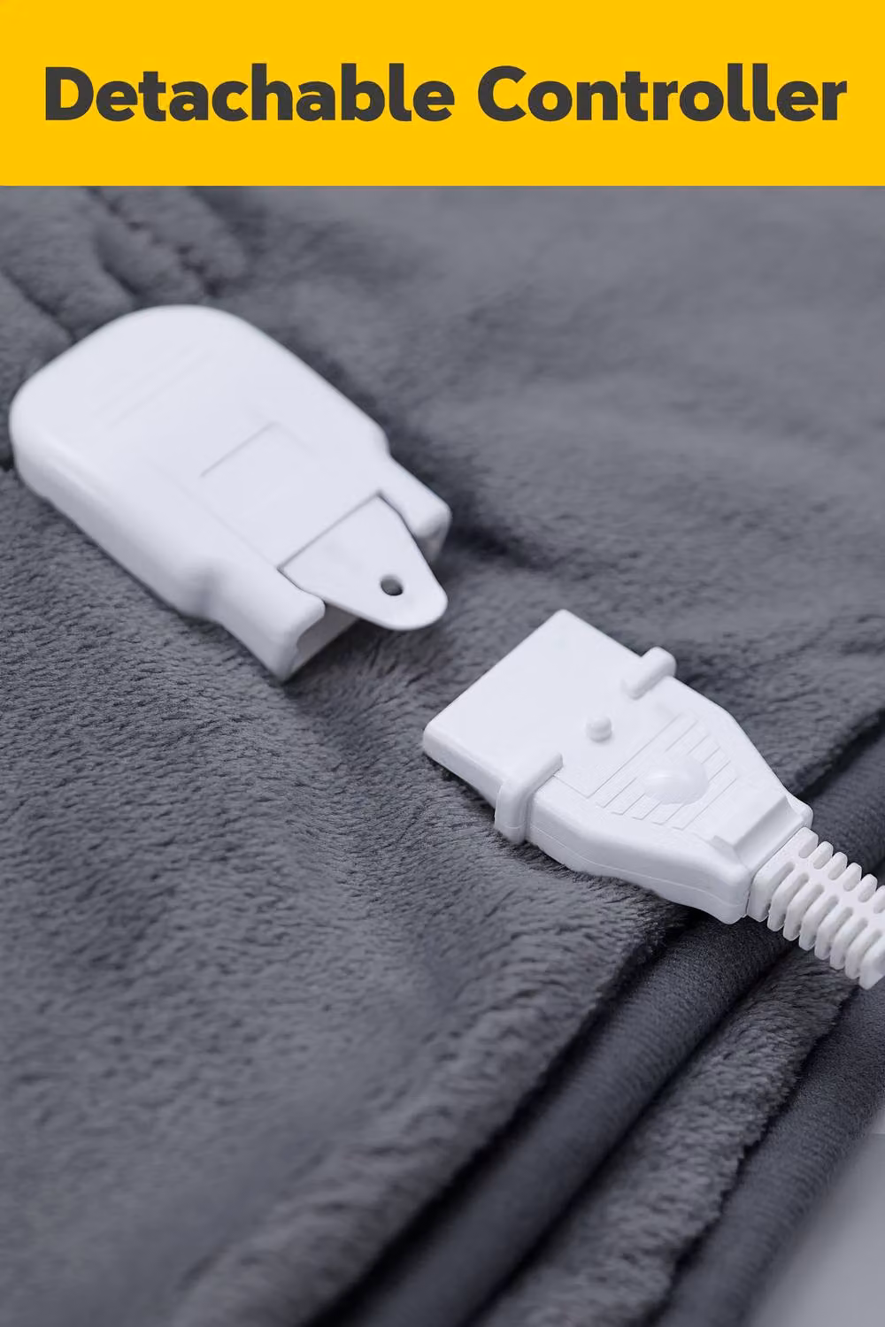 Air Pro Heated Throw Electric Blanket with Digital Controller and Timer, Grey – 3