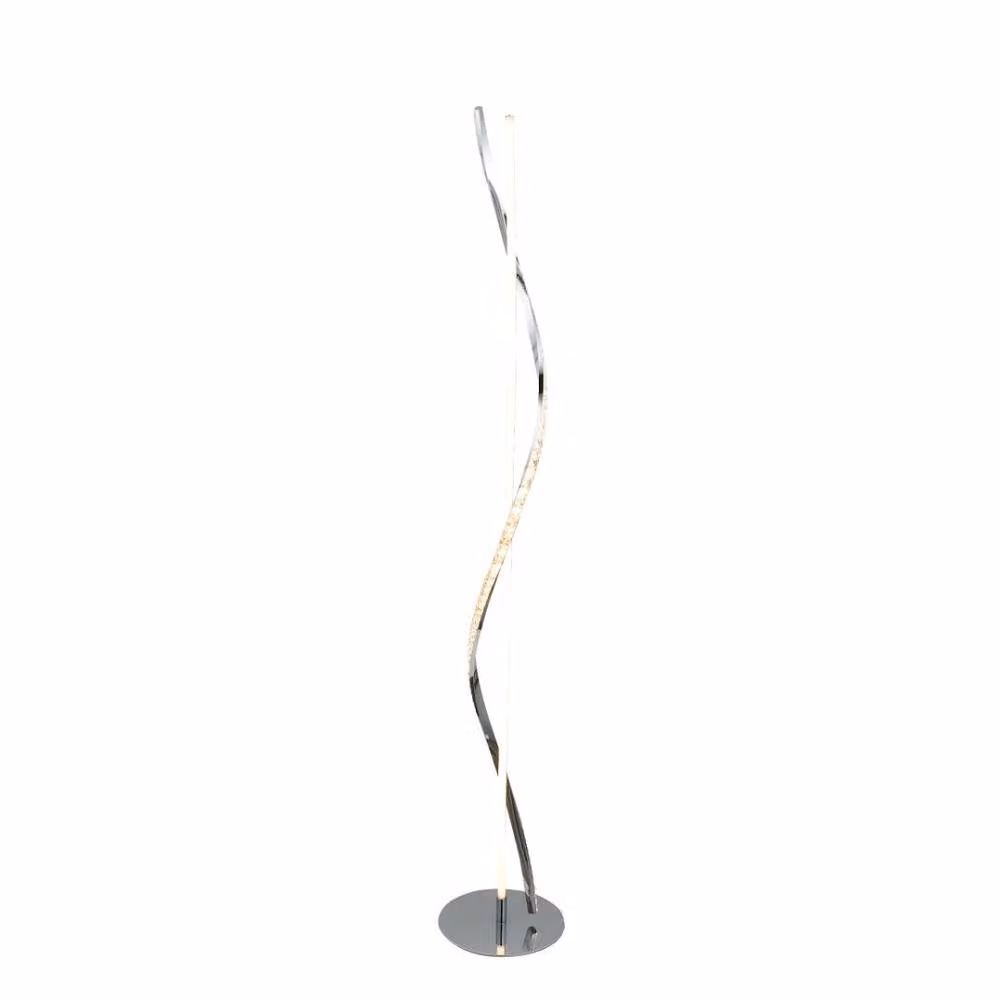 Pagazzi Hyde Chrome and Crystal LED Floor Lamp in Silver – 3
