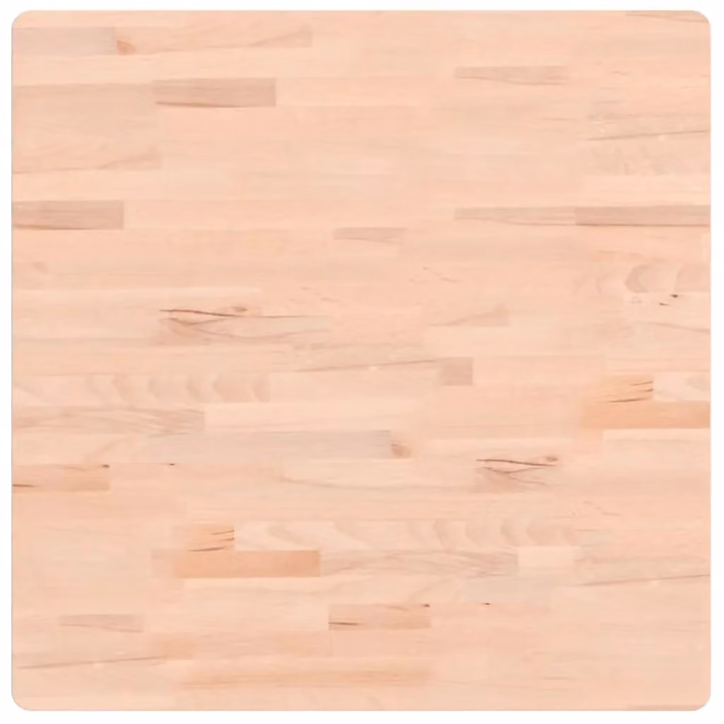Berkfield Home Square Solid Wood Beech Table Top, Brown, W: 70 cm, D: 70 cm, H: 1.5 cm