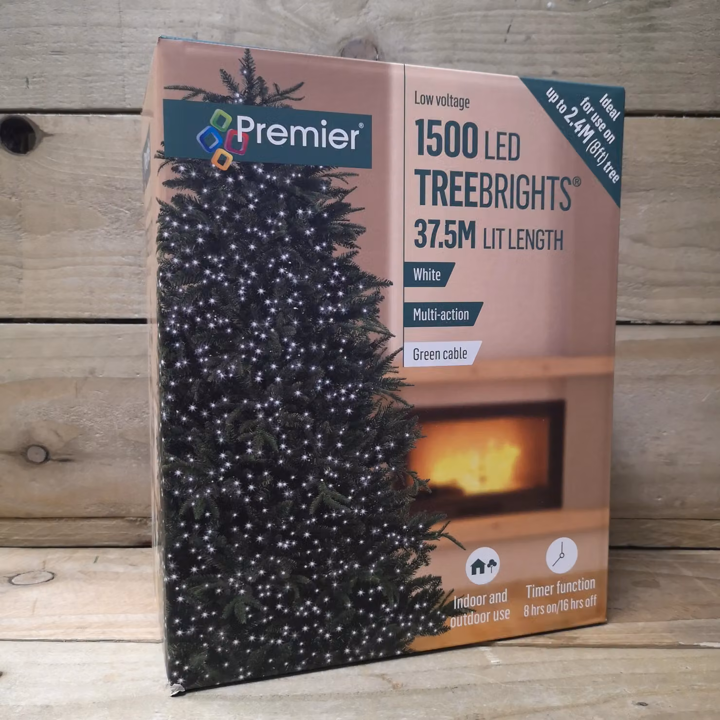 Samuel Alexander TreeBrights LED Christmas String Lights with Timer, Cool White, 37.5m – 5