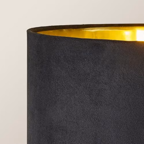 ValueLights Christina Black Velvet and Gold Palm Leaf Floor Lamp with LED Bulb Included – 3